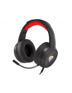Genesis Headset Neon 200, Stereo, Microphone, RGB Backlight, Black-Red