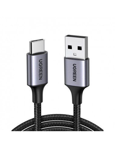 UGREEN Cable Nylon Braided+Aluminum USB-A to Type-C 480Mbps, Grey