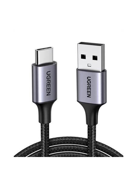 UGREEN Cable Nylon Braided+Aluminum USB-A to Type-C 480Mbps, Grey