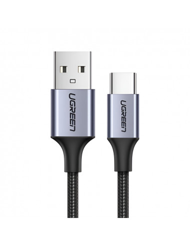 UGREEN Cable Nylon Braided+Aluminum USB-A to Type-C 480Mbps, Grey