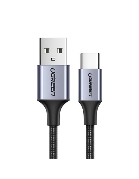 UGREEN Cable Nylon Braided+Aluminum USB-A to Type-C 480Mbps, Grey