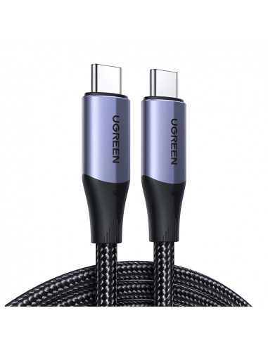 UGREEN Cable Type-C 3.1 to Type-C 3.1 Gen2, 5A/100W, 1M, Thunderbolt 3 Aluminum US355, Black