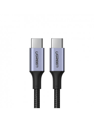 UGREEN Cable Type-C 2.0 to Type-C 2.0 5A 100W 1M Aluminum Braided US316, Black