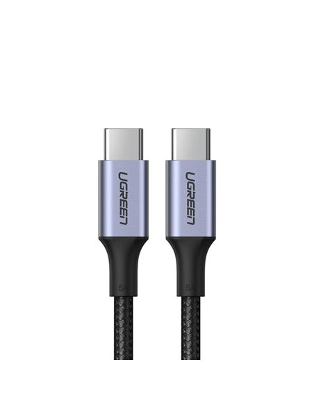 UGREEN Cable Type-C 2.0 to Type-C 2.0 5A 100W 1M Aluminum Braided US316, Black