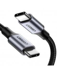 UGREEN Cable Type-C 2.0 to Type-C 2.0 5A 100W 1M Aluminum Braided US316, Black 2