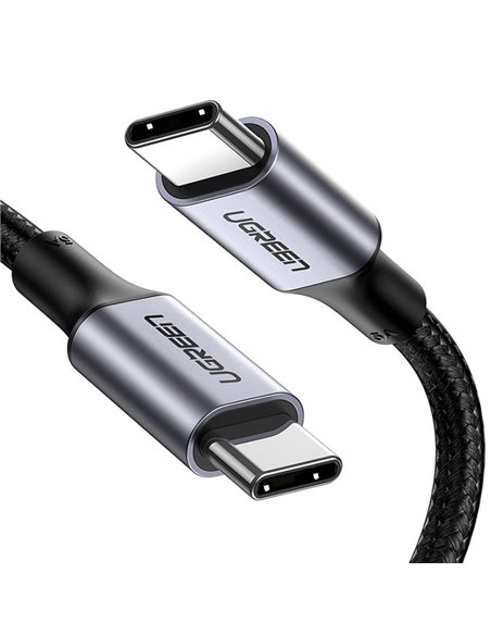 UGREEN Cable Type-C 2.0 to Type-C 2.0 5A 100W 1M Aluminum Braided US316, Black