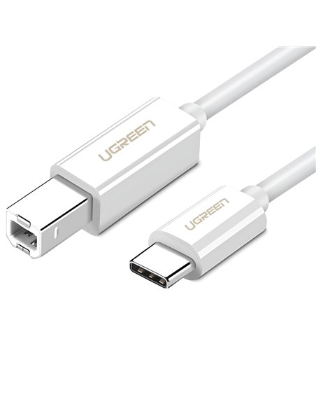 UGREEN Cable Printer Type-C 2.0 to USB Type-B 2.0, 1M, White | US241