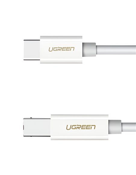 UGREEN Cable Printer Type-C 2.0 to USB Type-B 2.0, 1M, White | US241