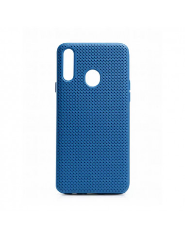 Helmet Case Liquid Silicone Grid Samsung A20S, Blue