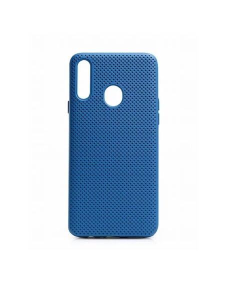 Helmet Case Liquid Silicone Grid Samsung A20S, Blue
