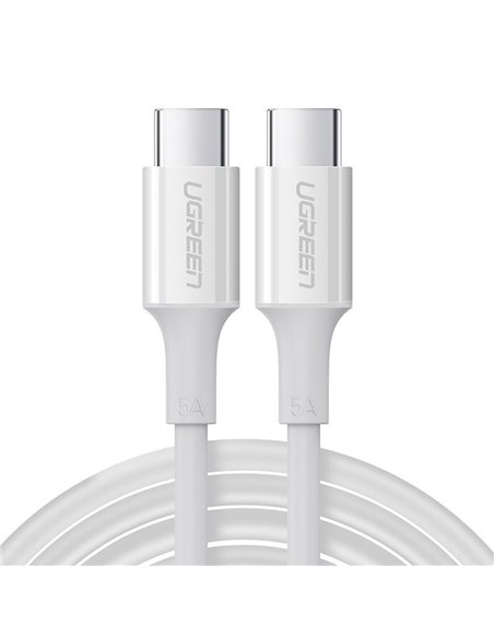 UGREEN Cable Type-C 2.0 to Type-C 2.0 5A 100W 2M, White | US300