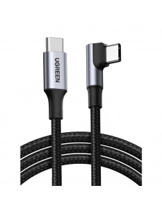 UGREEN Cable Type-C 3.0 to 90° Type-C 3.0 3A 100W 2M US334, Black
