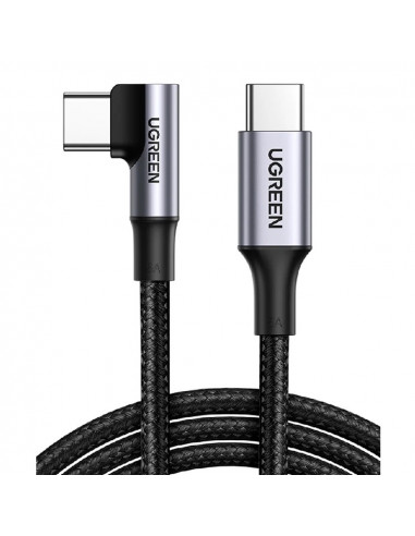 UGREEN Cable Type-C 3.0 to 90° Type-C 3.0 3A 100W 2M US334, Black