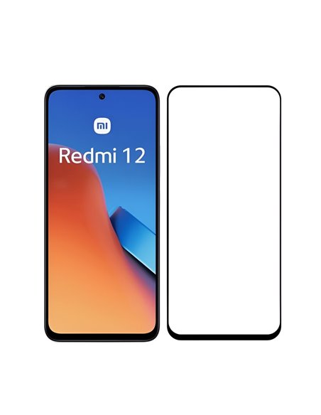 Helmet Diamond Glass 5D Redmi 12, Black Helmet Diamond Glass 5D Redmi 12, Black