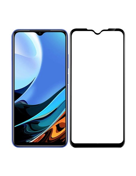 Helmet Diamond Glass 4D Xiaomi Redmi 9, Black Helmet Diamond Glass 4D Xiaomi Redmi 9, Black