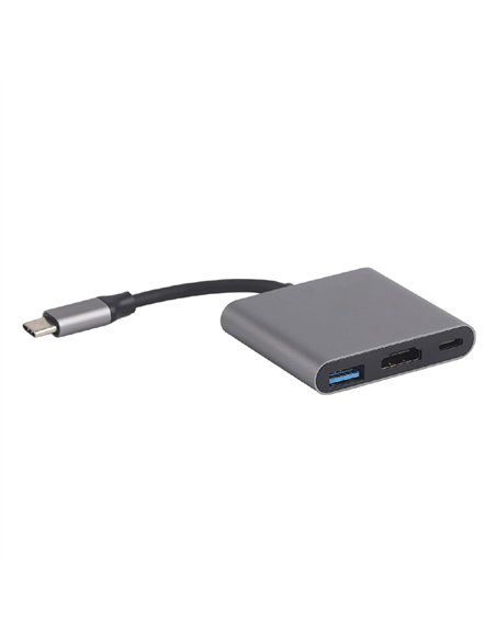 Helmet Adapter Type-C to USB3.0+HDMI+PD, HC-04, Grey