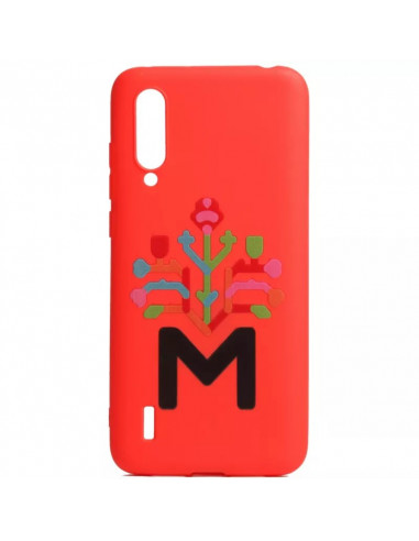 Helmet Case TPU Print Moldova Xiaomi Mi 9 Lite, Red