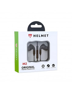Helmet Earphones 3.5mm with Mic M2 Series, Black 