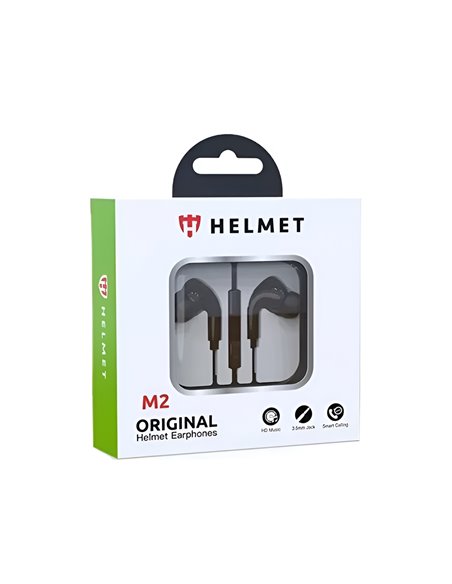 Helmet Earphones 3.5mm with Mic M2 Series, Black 