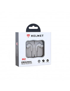 Helmet Earphones 3.5mm with Mic M2 Series, White 