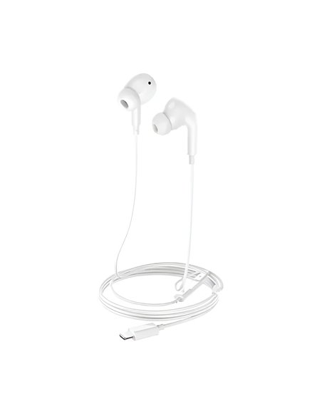 Helmet Earphones Lightning with Mic M2 Series, White