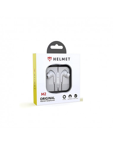 Helmet Earphones Lightning with Mic M2 Series, White