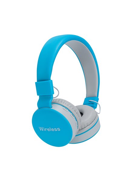 Helmet On-Ear Headphones with MIC Bluetooth MP3&FM, Blue