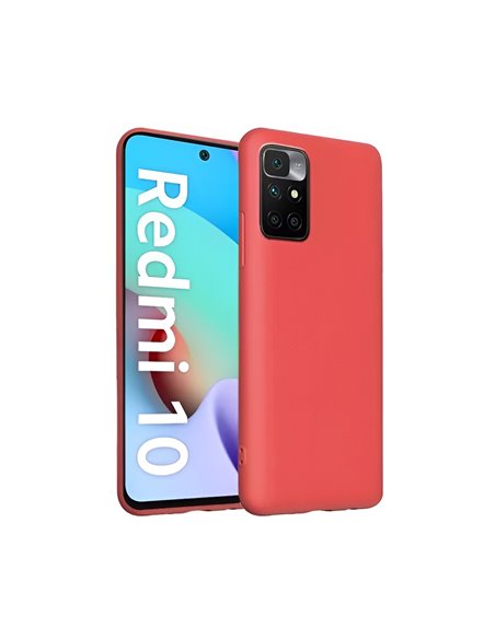 Helmet Case Liquid Silicone Redmi 10, Red