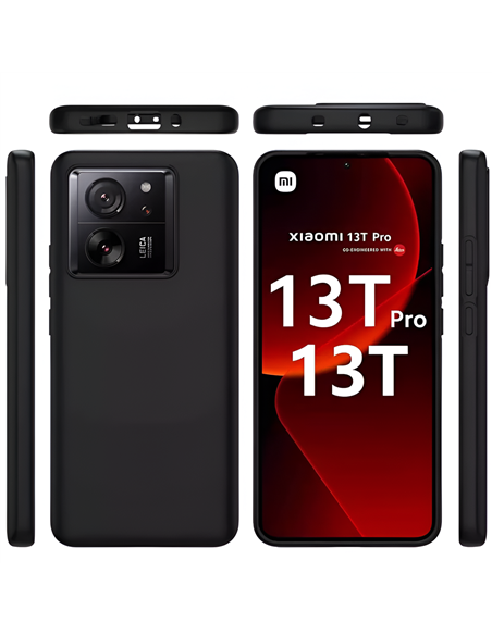 Helmet Case Liquid Silicone Xiaomi 13T/13T Pro, Black