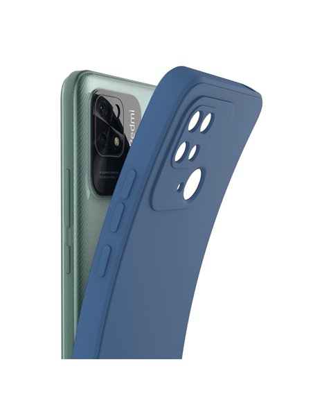 Helmet Case Liquid Silicone Redmi 10C, Blue