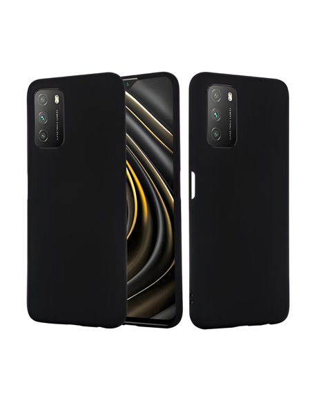 Helmet Case Liquid Silicone Xiaomi Poco M3, Black