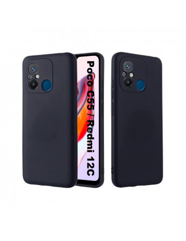 Helmet Case Liquid Silicone Redmi 12C, Black