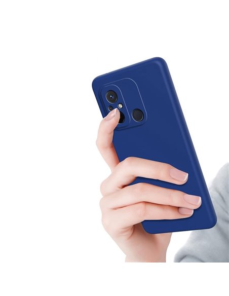 Helmet Case Liquid Silicone Redmi 12C, Blue