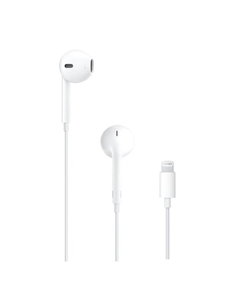 Helmet Earphones Lightning with Mic Original, White
