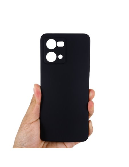 Helmet Case Liquid Silicone Oppo Reno 7 Lite, Black