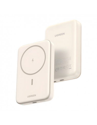 UGREEN Power Bank Mini Magnetic Wireless Qi 10000mAh, 20W, Beige