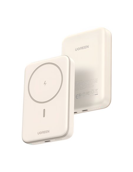 UGREEN Power Bank Mini Magnetic Wireless Qi 10000mAh, 20W, Beige