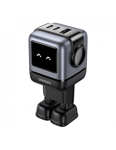 UGREEN Nexode Robot GaN Charger USB-A+2*USB-C 65W, Black