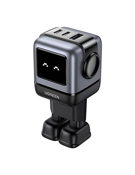 UGREEN Nexode Robot GaN Charger USB-A+2*USB-C 65W, Black