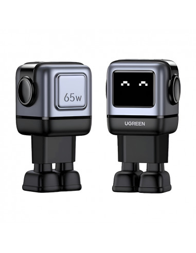UGREEN Nexode Robot GaN Charger USB-A+2*USB-C 65W, Black