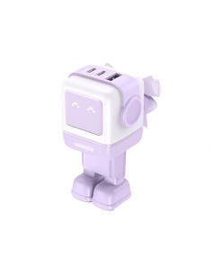 UGREEN Nexode Robot GaN Charger USB-A+2*USB-C 65W, Purple