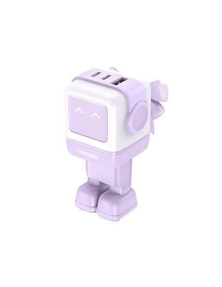 UGREEN Nexode Robot GaN Charger USB-A+2*USB-C 65W, Purple