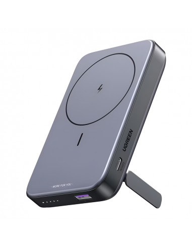 UGREEN Power Bank Foldable Kickstand Magnetic Wireless 10000mAh, 20W, Space Gray