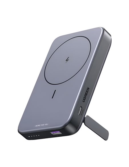 UGREEN Power Bank Foldable Kickstand Magnetic Wireless 10000mAh, 20W, Space Gray