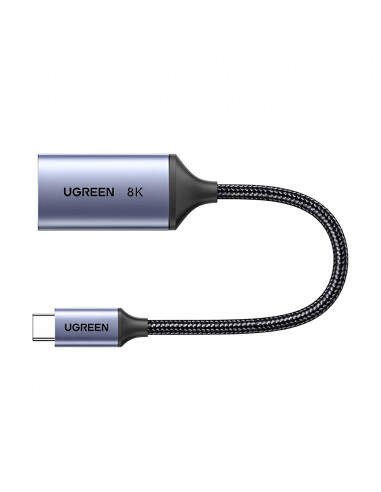UGREEN Adapter Type-C 3.0 to DisplayPort 1.4 8K@60Hz 0.1M CM654, Gray