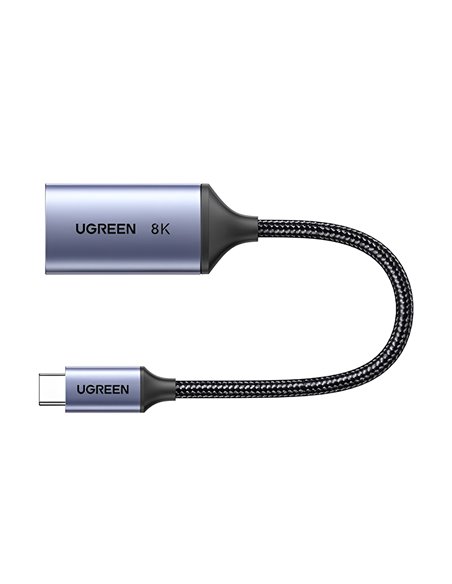 UGREEN Adapter Type-C 3.0 to DisplayPort 1.4 8K@60Hz 0.1M CM654, Gray