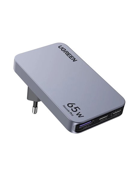 UGREEN Nexode Pro GaN Charger USB-A+2*USB-C 65W Ultra-Slim X753, Black