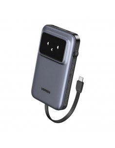 UGREEN Power Bank Uno Series with Cables Type-C, 10000mAh, 30W, Space Gray