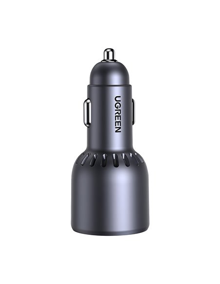 UGREEN Car Charger 2*Type-C+1*USB-A Aluminum 3A 75W, Grey