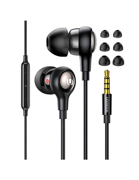 UGREEN Earphones In-Ear 3.5mm, Black | EP103